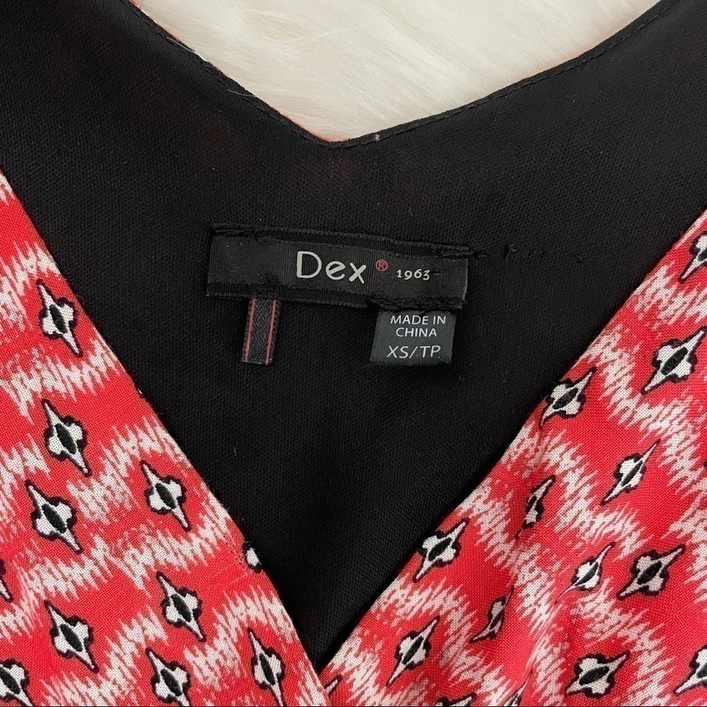 NWT Dex Asymmetrical Faux Wrap Dress Red Size XS - Picture 5 of 11